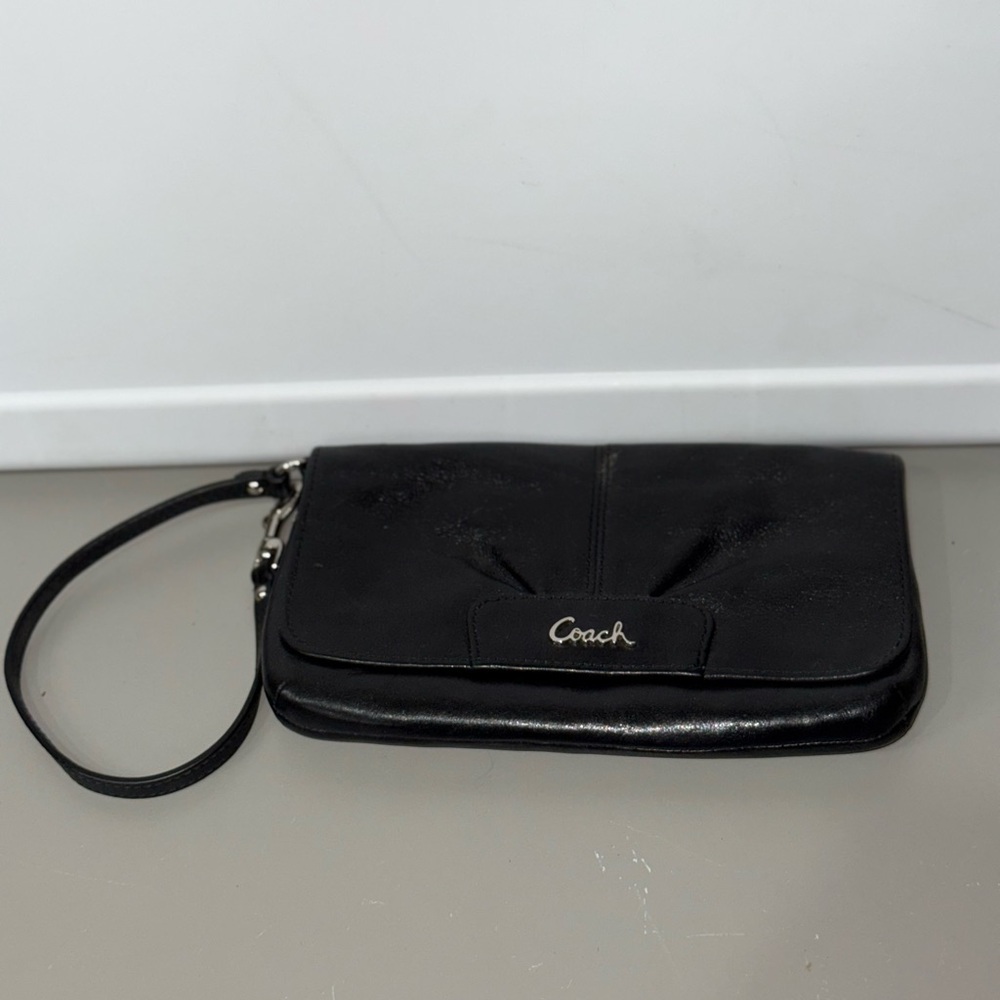 Coach Black Clutch Wristlet